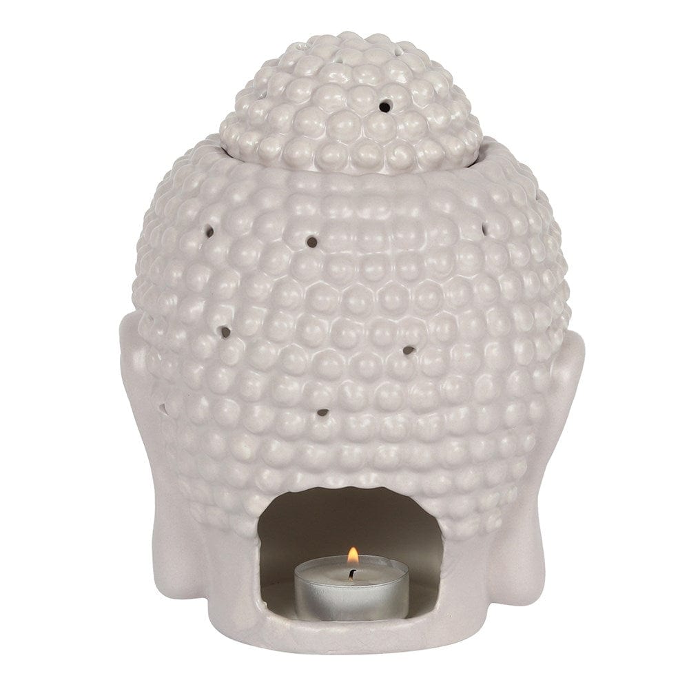 ScentedSnowWax Large Grey Buddha Head Burner