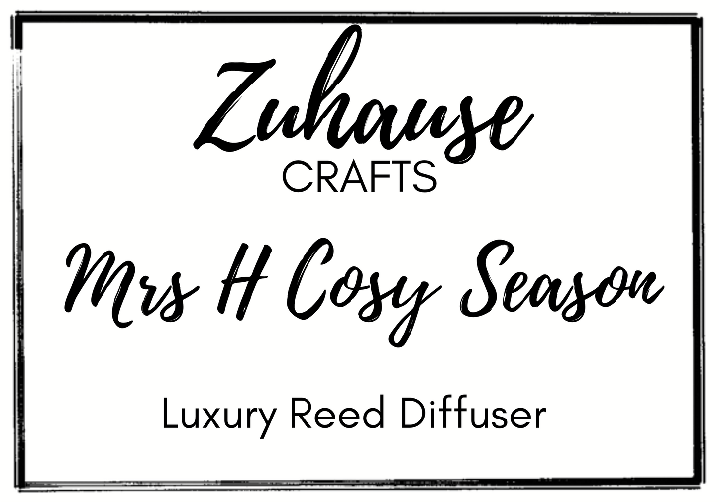 Mrs H Cosy Season Luxury Reed Diffuser