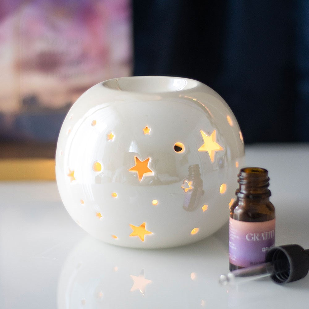 White Iridescent Star Burner