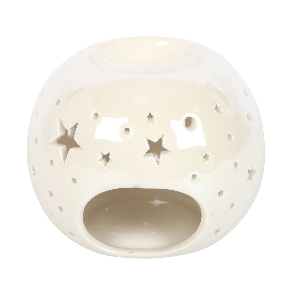 White Iridescent Star Burner